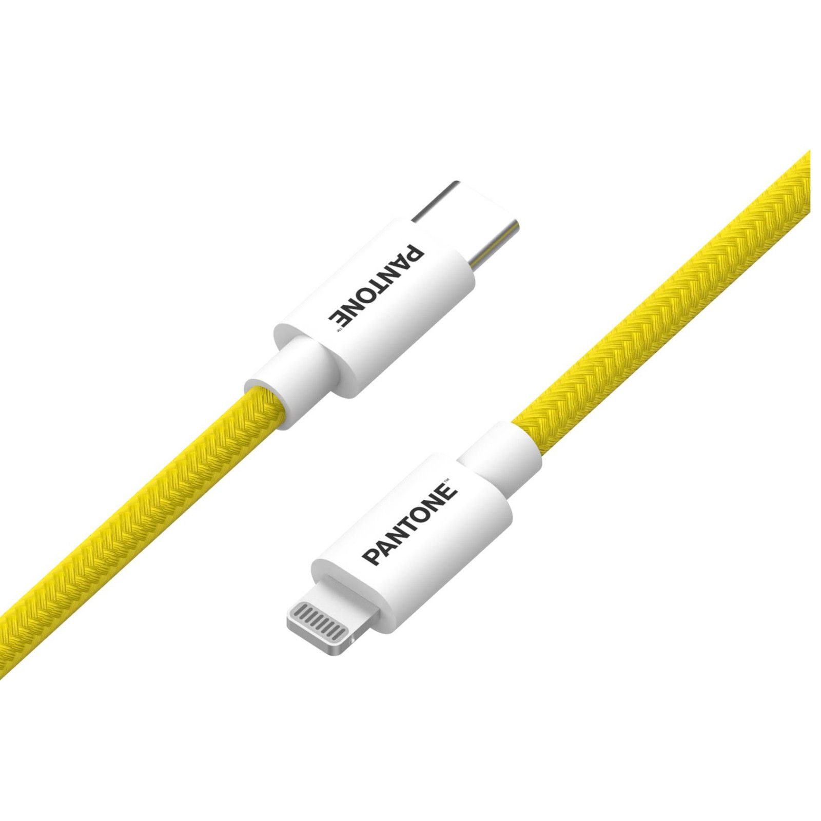 Pantone Lightning Cable 1.5m White & Yellow