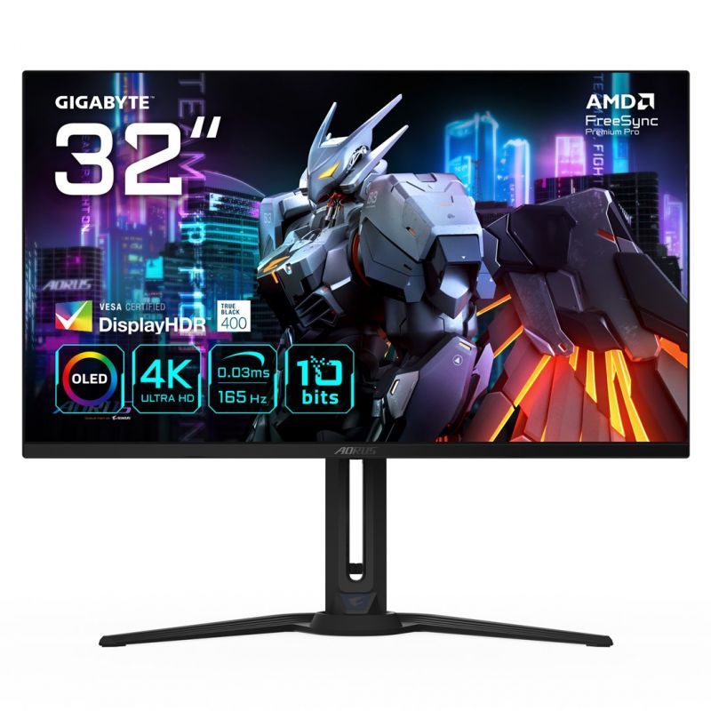 Gigabyte AORUS FO32U 31.5-inch Gaming Monitor - UHD 3840 x 2160 (UHD), 165Hz, 0.03ms, 250 cd/m², FreeSync Premium Pro, DisplayHDR True Black 400, HDMI 2.1, DisplayPort 1.4
