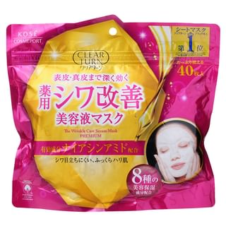 Kose Clear Turn Premium Wrinkle Care Sheet Mask, 40 Sheets