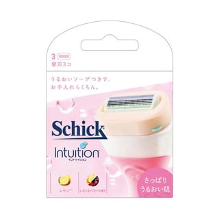 Recambio de cuchillas para afeitar hidratante y refrescante Schick Japón, 3 unidades
