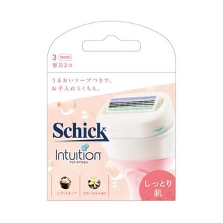 Réfills de lames de rasage Schick Japon Intuition pour peau hydratée (3 pièces)