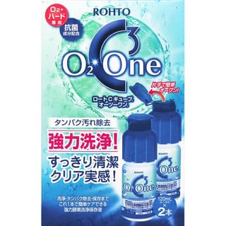 Solución multiusos para lentes de contacto Rohto Mentholatum C Cube O2 One, 120 ml (paquete de 2)