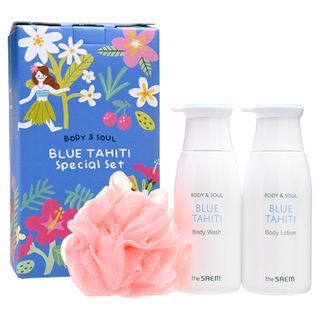 Set especial Blue Tahití de The Saem, set de 3 piezas (tamaño: 300 ml, color: azul, capacidad: 300 ml)