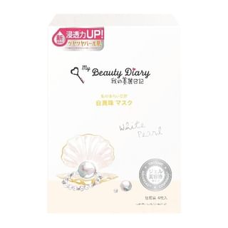 Masque pour le visage Pearl White de My Beauty Diary (4 pièces)