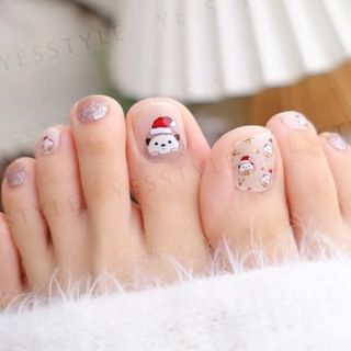 Pegatinas de arte de uñas Lunacaca erizo de Navidad