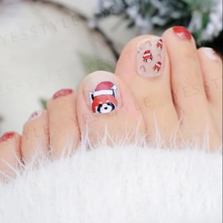 Pegatinas para uñas Lunacaca Panda Rojo (24 unidades)