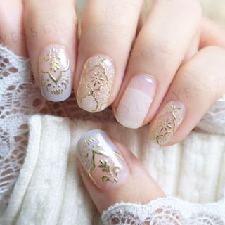 Calcomanías de uñas Lunacaca Poema de amor con pasto (24 unidades)