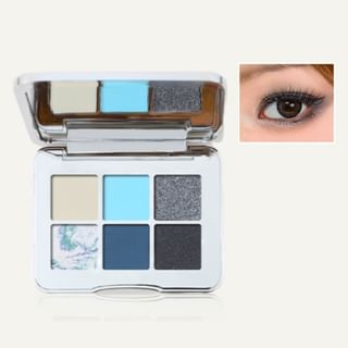 Paleta de sombra de ojos SHEDELLA Future Tech 6 colores - Azul Galáctico #FT04