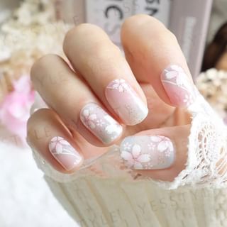 Autocollants d'art pour ongles Lunacaca Sakura Romance, 24 pièces