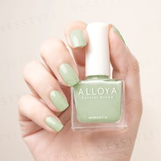Esmalte de uñas natural a base acuosa ALLOYA, color 181 Christine Bean Greens, 10ml