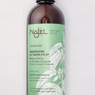Champú 2 en 1 de Sabón de Alepo de Najel para Cabello Graso, 500 ml