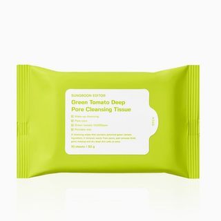 Toallitas desmaquillantes profundas para poros Sunboom Editor con extracto de tomate verde, 10 unidades