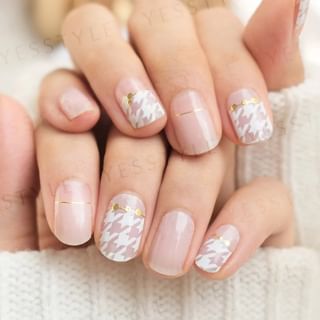 Autocollant pour Manucure Lunacaca - Houndstooth (24 pièces)