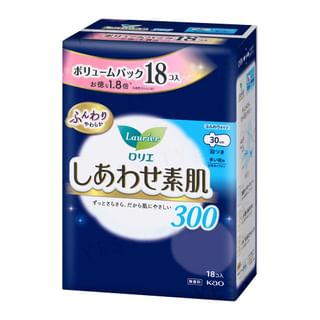 Toallitas menstruales Kao Laurier F Happy Piel Desnuda - Grande, 30 cm, 18 unidades
