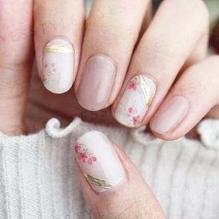 Pegatinas de arte de uñas Lunacaca Flores Tricolor (24 unidades)