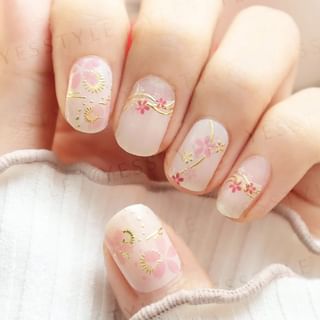 Autocollants d'art nail Lunacaca Festival Sakura - 24 pièces