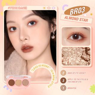 Paleta de sombras de ojos PINKFLASH de 3 colores - BR03 (3g)