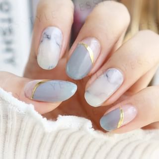 Autocollants artistiques pour ongles flous Lunacaca (24 pièces)