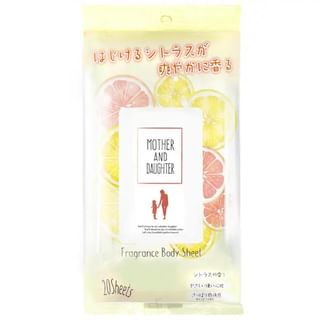 Mother & Daughter Citrus Body Sheet Wipes, 20 Sheets