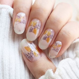 Pegatinas de uñas Lunacaca - Montón de gatos, 24 unidades