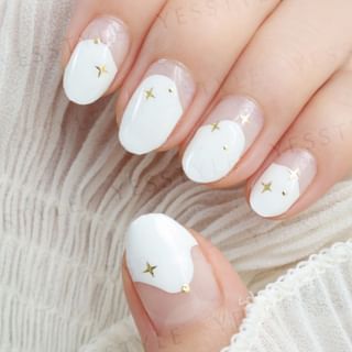 Autocollants pour ongles Lunacaca - Design Lumière et Nuit, 24 pièces