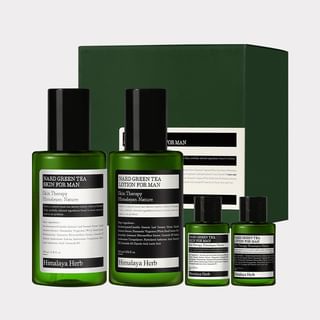 Set para el cuidado de la piel y loción de té verde NARD para hombre, 4 piezas