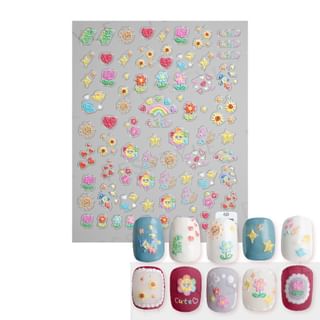 Calcomanías de uñas MEKO grabadas (B, 1 ud)