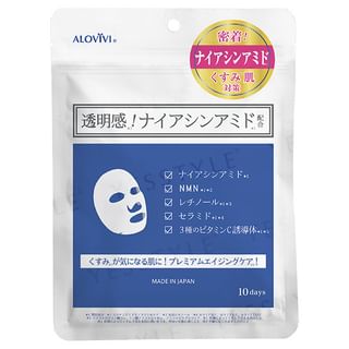 Masque facial Alovivi à la niacine - 10 feuilles