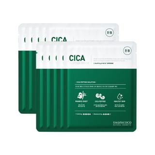 Set de mascarillas con complejo de péptido de Cica Swanicoco - 35g x 10 hojas
