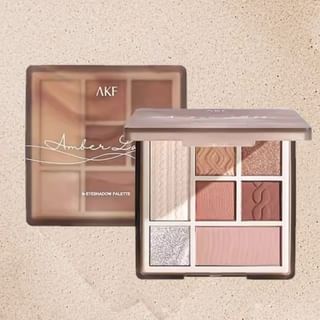 Paleta de sombras de ojos de 7 colores AKF Amber Latte #03