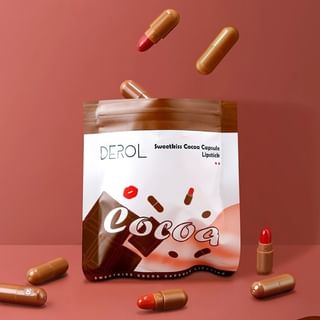 Set de lápices labiales DEROL Sweetkiss con cápsula de cacao, 10 uds