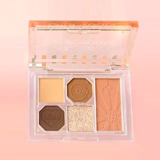 Gracebabi 2-in-1 Eyeshadow & Cheek Palette, Brown #02