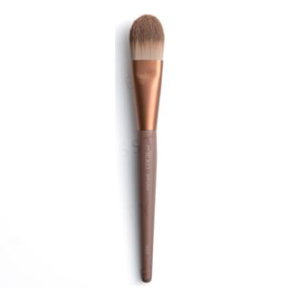 Pincel de maquillaje MEKO Serie Artística Twilight Gold, Redondo Plano, A02 (Tamaño: Medio, Color: Oro)