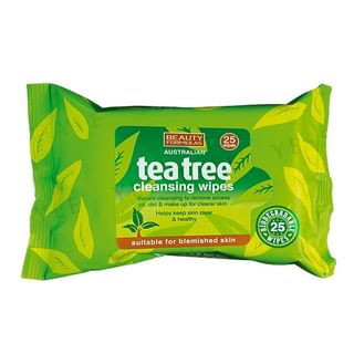 Toallitas limpiadoras de árbol de té de Beauty Formulas, paquete de 30