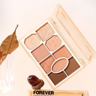 Paleta de sombras de ojos xixi Arroz Oscuro - Jardín Marrón #T01, 13g