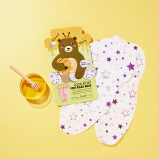 Máscara relajante para pies lookATME con extracto de miel y aceite de coco