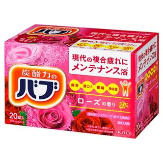 Kao Bub Bath Salt Tablets, Rose, 20-Pack