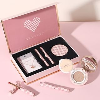 Set de maquillaje Manly satén con diseño a cuadros