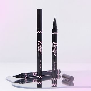 MANSLY Fine Tip Liquid Eyeliner, Black (0.4g)
