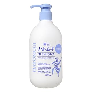 Leche corporal KUMANO COSME Reihaku Hatomugi sin fragancia, 400ml