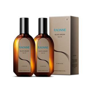 Set de Aceite Capilar RAONNE Argan Negro, 100ml x 2
