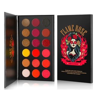 Paleta de sombras para ojos DE'LANCI de 18 colores - Flame Rose #Flame Rose - 17.28g