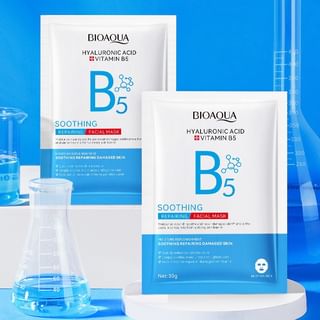 Masque visage apaisant réparateur BIOAQUA avec acide hyaluronique et vitamine B5