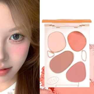 Rubor en crema flotante Xixi Cuatro Colores - Marrón #Y13 (4 x 1,4g + 1,2g + 1,5g + 1,3g)