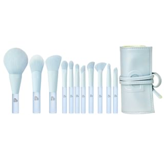 Set de estuche para pinceles de maquillaje BLJ Mini - Azul Océano, 11 unidades