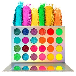 Paleta de sombras para ojos DE'LANCI de 24 colores negro luz