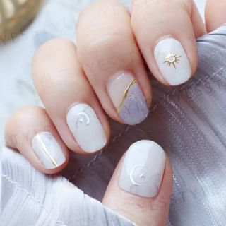 Autocollants Lunacaca pour art du nail 'Étoile de la Nuit' (24 pièces)
