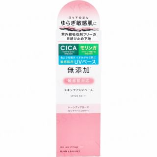 Meishoku Colores Brillantes Base Reparadora UV y Equilibrio SPF 49 PA+++, Rosa, 40g