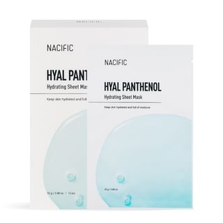 Set de mascarillas faciales hidratantes Nacific Hyal Panthenol (25g x 10 hojas)