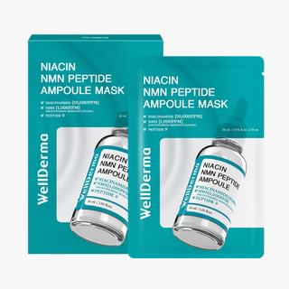 Kit de mascaras en ampolla WellDerma G+ con niacinamida, NMN y péptidos (28 ml x 10 hojas)